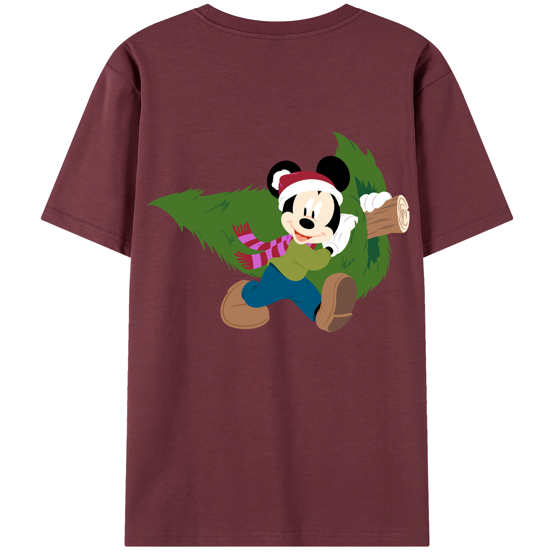 （画像用） ミッキーマウス Mickey Mouse 綿100％半袖Tシャツ（背面プリント）